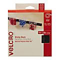 VELCRO® Brand STICKY BACK® Tape Roll, 3/4" x 15', Black