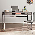 Southern Enterprises Norcross Particleboard Desk, Weathered Gray/Chrome