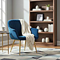 Glamour Home Angela Accent Chair, Blue 1 thumbnail image