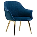 Glamour Home Angela Accent Chair, Blue