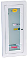 Extinguisher Cabinets, Semi-Recessed w/Keyed Lock, Galvanized Steel, Tan, 10 lb