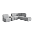 Bush Business Furniture Assemble Modular 5 Seater L Shaped Sectional with Charging Station, Fog Fabric, Standard Delivery 1 thumbnail image