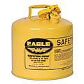 Eagle Type I Safety Can For Flammables, 5 Gallon, Yellow