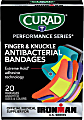 CURAD® IRONMAN Performance Series Antibacterial Bandages, 1" x 3-1/4", Pack Of 480 Bandages