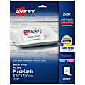 Avery® Printable Arched Tent Cards With Sure Feed® Technology, 65 lb, 2-1/16" x 3-3/4", White, 100 Blank Place Cards