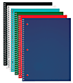 Just Basics® Poly Spiral Notebook, 8" x 10-1/2", 1 Subject, College Ruled, 70 Sheets, Assorted, Pack Of 6 1 thumbnail image