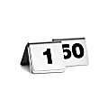 Tablecraft Numbered Stainless-Steel Table Tents, Silver, Set Of 50 Tents 1 thumbnail image