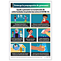ComplyRight™ Coronavirus And Health Safety Poster, Stop The Spread Of Germs, Spanish, 10" x 14" 1 thumbnail image