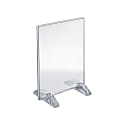 Azar Displays Dual-Stand Acrylic Vertical/Horizontal Sign Holders, 8 1/2" x 11", Clear, Pack Of 10