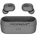 Morpheus 360 Spire True Wireless Earbuds - Bluetooth In-Ear Headphones with Microphone - TW1500G - HiFi Stereo - 20 Hour Playtime - Binaural - In-ear Wireless Headphones - Magnetic Charging Case - USB Charging - Slate Gray