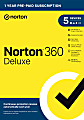Norton 360 Deluxe, For 5 Devices, PC/Mac, Product Key, 21463293 1 thumbnail image