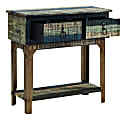 Powell Bota 2-Drawer Console Table, 30-3/4"H x 31-1/2"W x 14-3/5"D, Weathered Multicolor