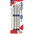 Pentel EnerGel Tradio Pearl Liquid Gel Pens - Medium Pen Point - 0.7 mm Pen Point Size - Refillable - Blue Gel-based Ink - Pearl Barrel - 3 / Pack