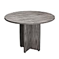 Inval IVA ProSeries Round Conference Table, 42" W x 42" D x 29 1/2" H, Smoke Oak 1 thumbnail image