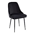 LumiSource Marcel Contemporary Dining Chairs, Black, Set Of 2 Chairs