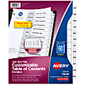 Avery® Ready Index® Jan-Dec Binder Dividers With Customizable Table of Contents, 8-1/2” x 11”, 12 Tabs Per Set, Classic White Tabs, Pack Of 6 Sets