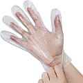 SKILCRAFT® Stretch Hybrid Lightweight Polyethylene Disposable Gloves, Large, Clear, Box Of 200 Gloves
