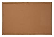 Office Depot® Brand Cork Bulletin Board, 18" x 24", Oak Finish Frame
