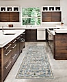 Linon Washable Indoor Rug, Runa, 2' x 8', Gray/Beige 1 thumbnail image