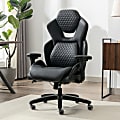 Shaquille O'Neal™ Sciron Big & Tall Ergonomic High-Back Vegan Leather Executive Gaming Office Chair, Black, BIFMA Compliant