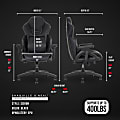 Shaquille O'Neal™ Sciron Big & Tall Ergonomic High-Back Vegan Leather Executive Gaming Office Chair, Black, BIFMA Compliant