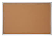 Office Depot® Brand Cork Bulletin Board, 36" x 48", Aluminum Frame With Silver Finish 1 thumbnail image
