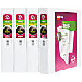 Avery® Durable View Binders, Letter-Size, 1-1/2" Slant Rings, 41% Recycled, White, Pack Of 4 Binders 1 thumbnail image