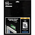 Avery® PermaTrack Metallic Asset Tag Labels, 2" x 3-3/4", Silver, 8 Per Sheet, Pack of 8 Sheets