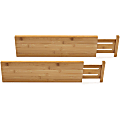 Lipper Bamboo Kitchen Drawer Dividers, Set of Two - Regular - 22" Length x 0.6" Width x 5" Height - Bamboo - Light Wood 1 thumbnail image