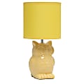 Simple Designs Owl Table Lamp, 12-13/16"H, Dandelion Yellow/Dandelion Yellow