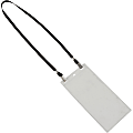 Advantus Event/Credential Badge Holder, 0.1"H x 4"W x 8"L, Clear, Black, 5 / Pack 1 thumbnail image