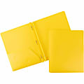 Business Source 3-Hole Punched Poly Portfolio, Letter Size, 8-1/2" x 11", Yellow 1 thumbnail image