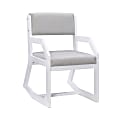 Linon Rawlinson Sled Base Chair, Light Gray/White 1 thumbnail image