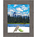 Amanti Art Picture Frame, 14" x 17", Matted For 11" x 14", Rustic Plank Gray Narrow