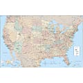 Advantus Laminated USA Wall Map, 50"W x 32"H, Assorted, Home, Office, Classroom, Laminated, Durable 1 thumbnail image