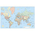Advantus Laminated World Wall Map, 50"W x 32"H, Assorted, Laminated 1 thumbnail image
