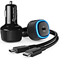 Alogic 60W car charger USB-C ports fast charging for laptops, tablets, and smartphones with 1m cable, CRC60 1 thumbnail image