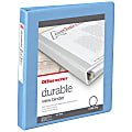 Office Depot® Brand Durable View 3-Ring Binder, 1" Round Rings, 49% Recycled, Light Blue