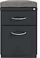 Hirsh® 20"D Vertical 2-Drawer Mobile Pedestal File Cabinet, Charcoal/Chinchilla 1 thumbnail image