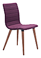 Zuo Modern Jericho Dining Chairs, Purple/Walnut, Set Of 2 Chairs