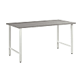 Bush Business Furniture Hustle 60"W Computer Desk With Metal Legs, Platinum Gray, Standard Delivery