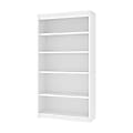 Bestar Universel 66"H 5-Shelf Bookcase, White