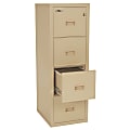 FireKing® Turtle 22-1/8"D Vertical 4-Drawer Insulated Fireproof File Cabinet, Parchment, Dock-To-Dock Delivery
