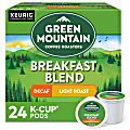 Green Mountain Coffee® Single-Serve Coffee K-Cup® Pods, Decaffeinated, Breakfast Blend, Carton Of 24