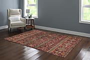 Linon Washable Indoor Rug, Malin, 5' x 7', Garnet/Ivory 1 thumbnail image