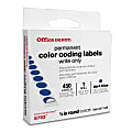 Office Depot® Brand Permanent Round Color-Coding Labels, Z22222, 1/4" Diameter, Dark Blue, Pack Of 450