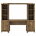 Kathy Ireland Home by Bush® Furniture Cottage Grove 48"W Farmhouse Writing Desk with Bookshelves, Reclaimed Pine, Standard Delivery