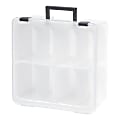 IRIS Divided Craft Bin, 15-1/4" x 15-1/8" x 6-3/4", Clear 1 thumbnail image