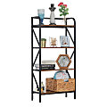 ALPHA HOME 47"H 4-Shelf Bookcase, Brown