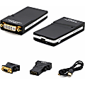 AddOn 8in USB 2.0 (A) Male to DVI-I (29 pin) Female Black Video Adapter - 100% compatible and guaranteed to work 1 thumbnail image